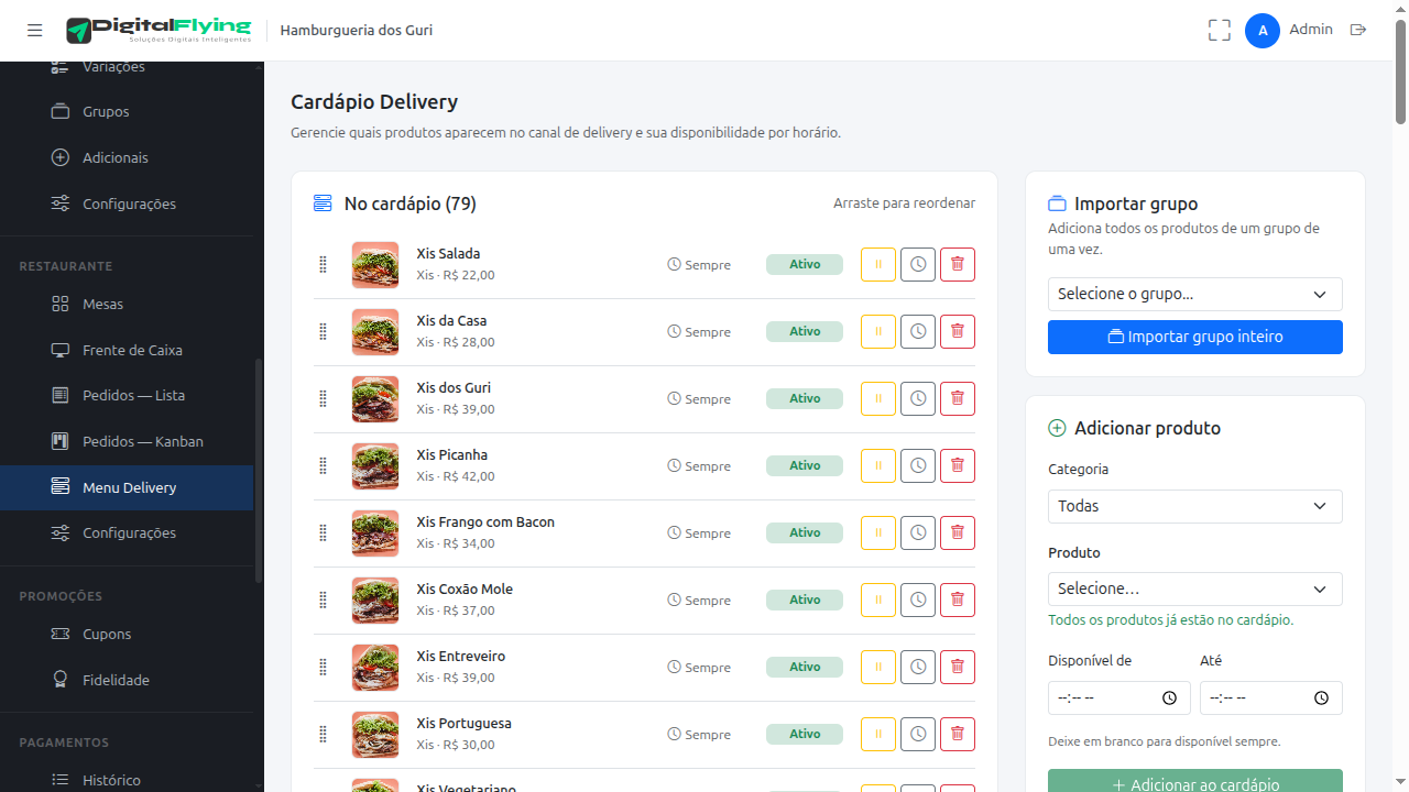 Cardápio Delivery