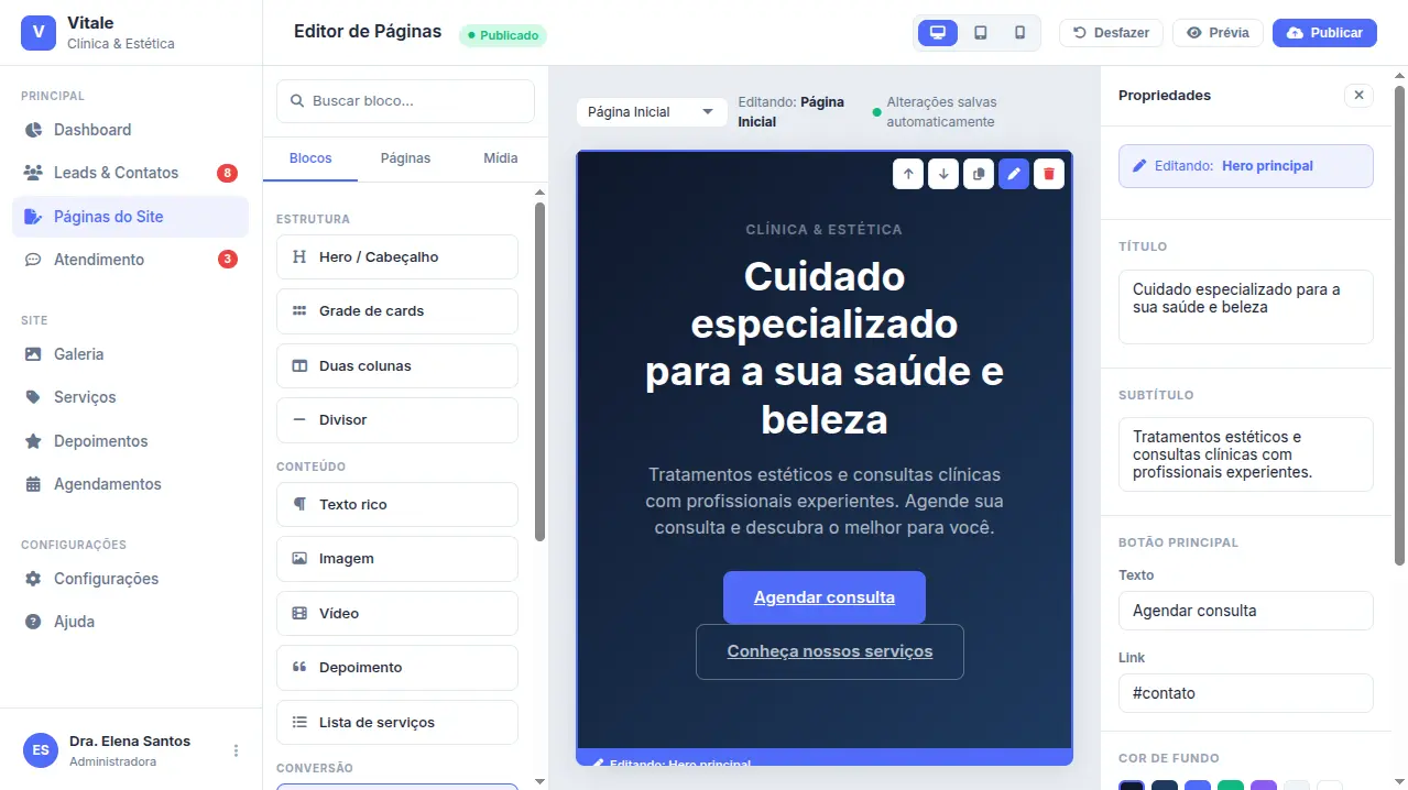 Editor de conteúdo